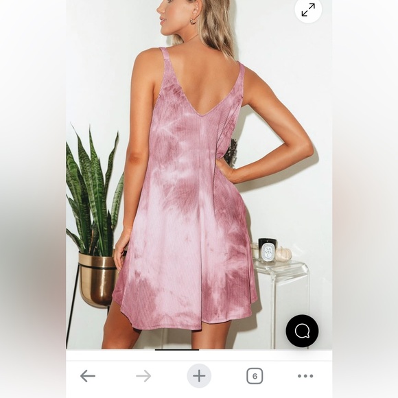 Lulu's Pink Chemise Relaxed Silhouette Tie-Dye - Picture 3 of 5